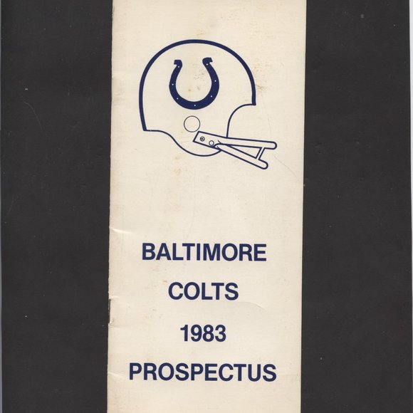 1983 BALTIMORE COLTS PROSPECTUS PAMPHLET VERY RARE - Picture 1 of 1